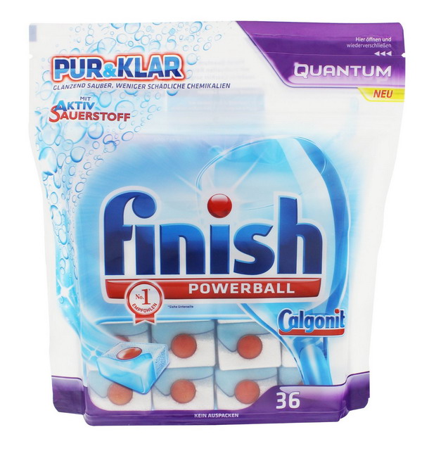 Viên rửa chén bát Finish PUR and KLAR  mới loại túi 36 viên được Nhập khẩu từ CHLB Đức